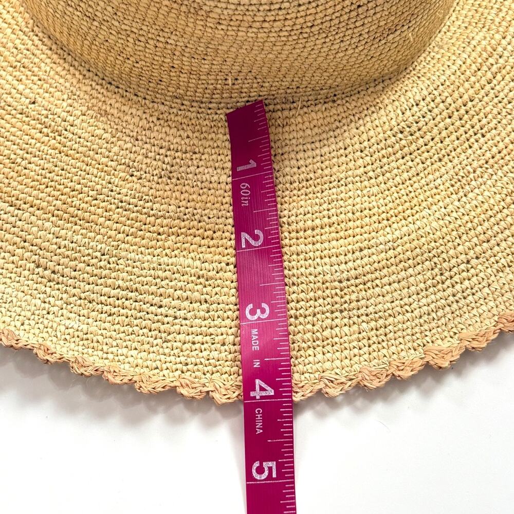 G. Viteri Scalloped Straw Hat - Picture 5 of 7